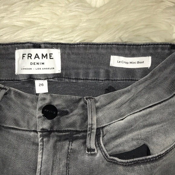 Frame Denim Le Crop Mini Boot Jeans Grimmel Gray - Picture 4 of 8